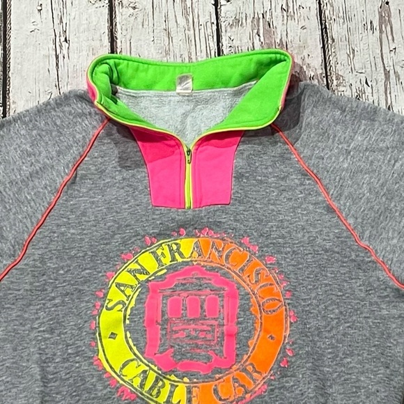 Vintage San Francisco Cable Car Travel Destination Tourism 1980s Sweatshirt - Picture 4 of 5